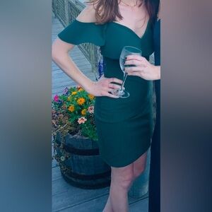 Off the shoulder wedding guest dress